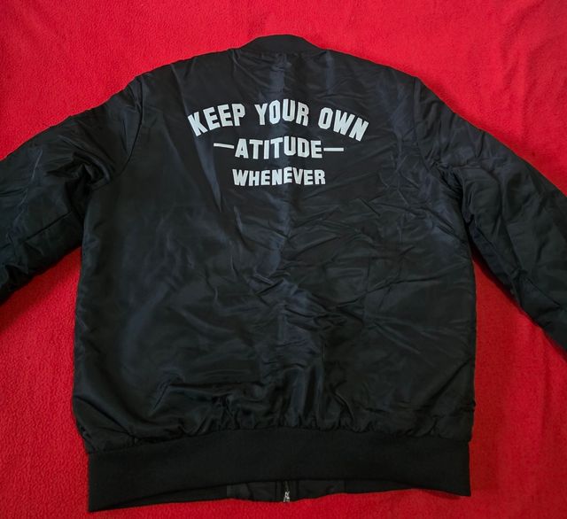 Chaqueta bomber Meters/bonwe negra talla L