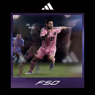 Botas de fútbol F50 League FG/MG Adulto Violeta/Amarillo