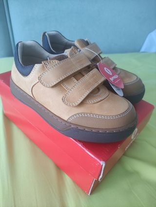 Zapatos Garvalin niño beige/mostaza Talla 28