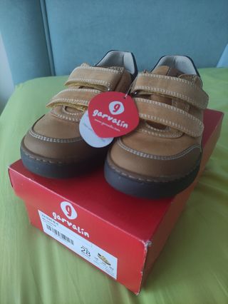 Zapatos Garvalin niño beige/mostaza Talla 28