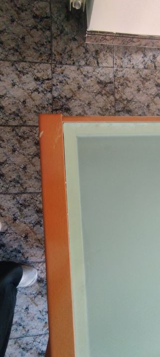 Mesa de comedor cristal y madera