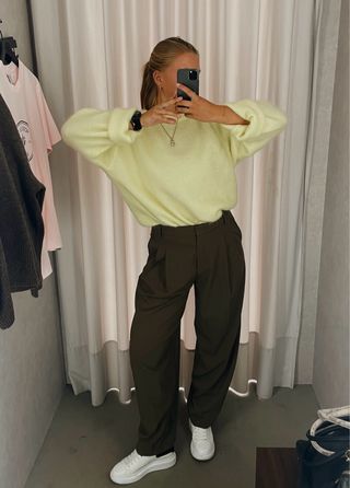 Jersey H&M Mohair Amarillo Limón Talla s