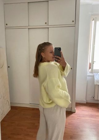Jersey H&M Mohair Amarillo Limón Talla s