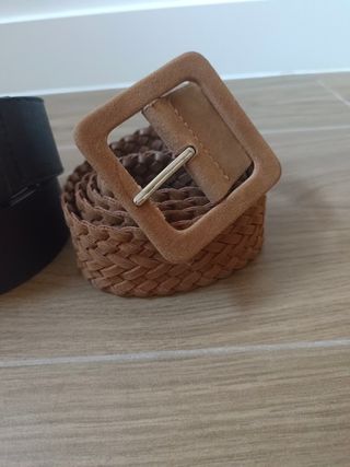 Lote 2 cinturones negro y marrón