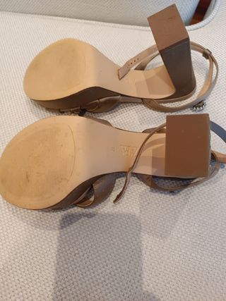 Sandalias Zara Pedrería T37 Plataforma