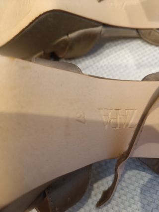 Sandalias Zara Pedrería T37 Plataforma