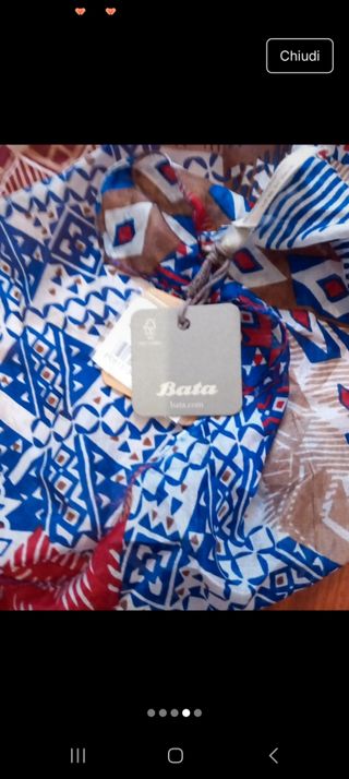 Sciarpina seta Bata nuova