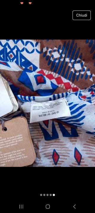 Sciarpina seta Bata nuova