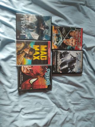 Lote 5 Películas DVD: Venom, Mad Max, Spiderman...