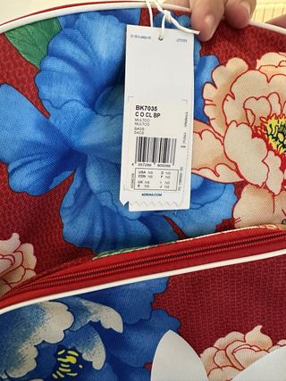 Mochila Adidas Floral Roja y Azul