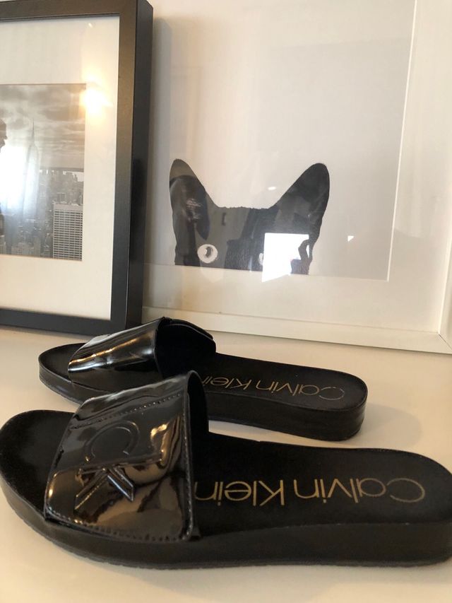 Sandalias Calvin Klein Mujer Negras