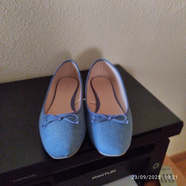 Bailarinas tela azul Primark