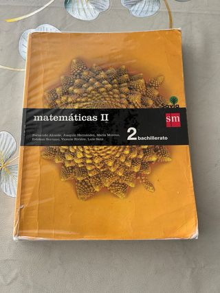 libro de matemáticas de 2 bachillerato.