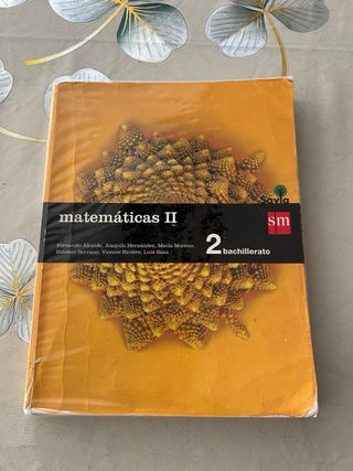 libro de matemáticas de 2 bachillerato.