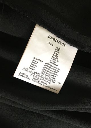 Vestido Naf Naf negro seda talla 36