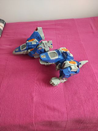 Transformador Dinosaurio a Avión Azul