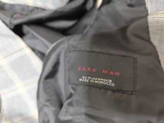 Chaleco de cuadros gris Zara