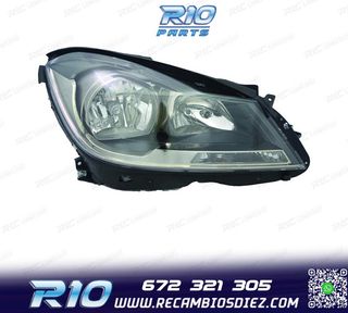 FARO DCH PARA MERCEDES CLASE C W204 10-14 FONDO NEGRO