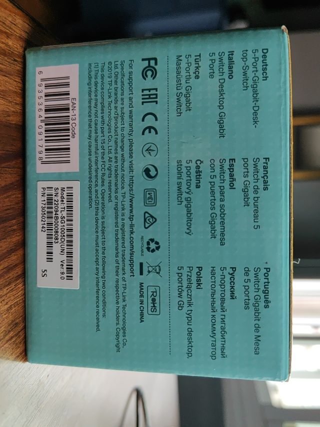 TP-Link TL-SG1005D 5-Port Gigabit Switch