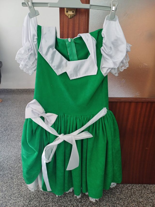 Disfraz fiesta verde 7-8 años