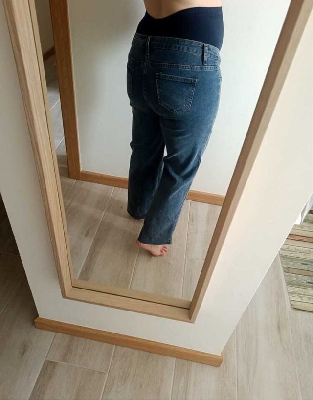 Vaquero premamá azul