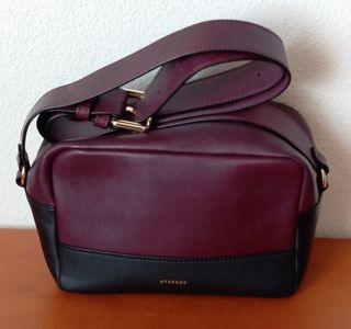 Bolso Uterqüe Negro y Morado