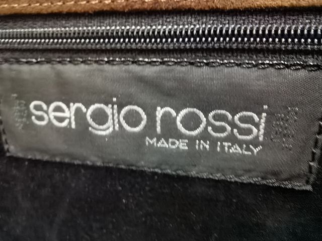 Pochette - clutch in pelle scamosciata marrone