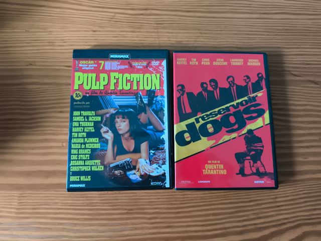 Lote 2 DVDs: Pulp Fiction y Reservoir Dogs