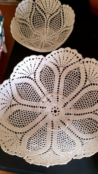 Cestini uncinetto fatti a mano,mai usati due pezzi