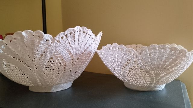 Cestini uncinetto fatti a mano,mai usati due pezzi