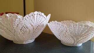 Cestini uncinetto fatti a mano,mai usati due pezzi