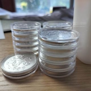 Lote 10 Monedas Dragón China 2025 Plata 1 onza
