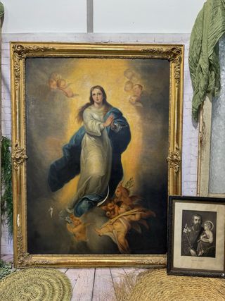Oleo antiguo gran tamaño Inmaculada