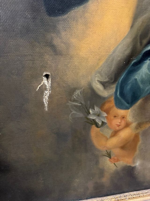 Oleo antiguo gran tamaño Inmaculada