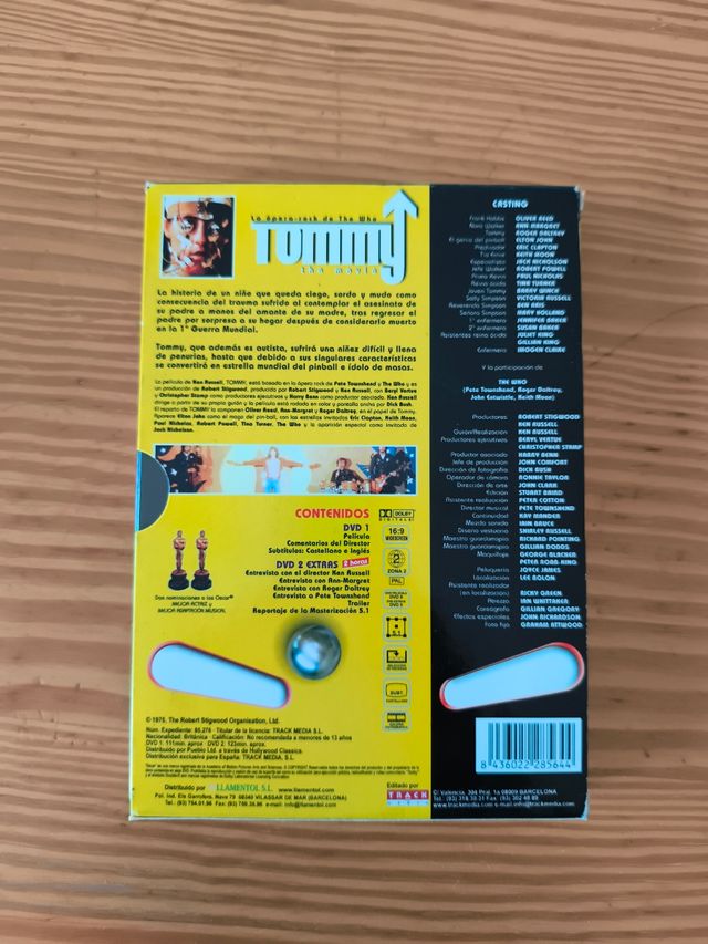 2 DVD Tommy The Movie La Ópera Rock de The Who.