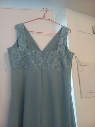 Vestido de Madrina Verde Azulado