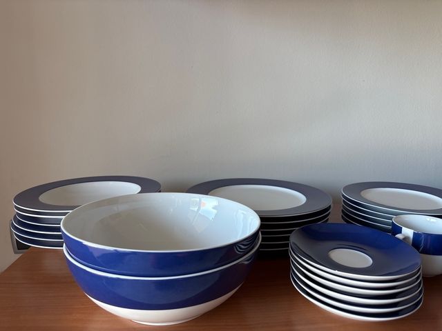 Vajilla Corte Inglés Azul Porcelana