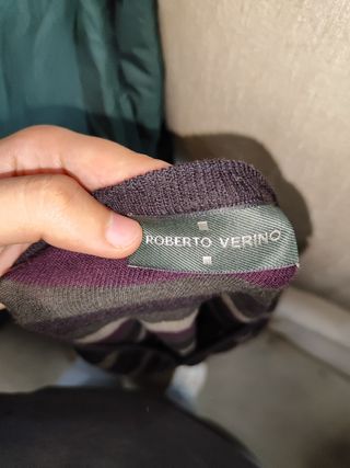Camiseta Roberto Verino Talla 5 Rayas Morado Gris