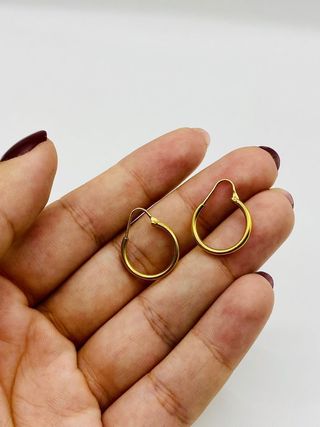 PENDIENTES ARO LISO 18K