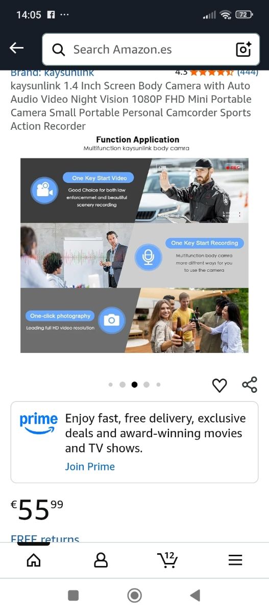 Cámara kaysunlink 1080P FHD Mini Portátil