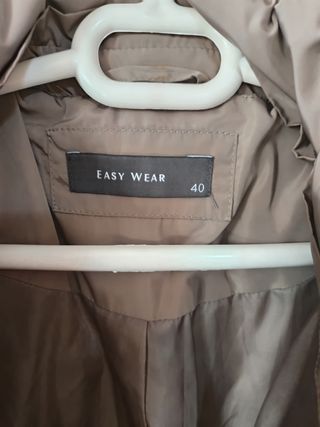 Abrigo plumón beige Easy Wear talla L