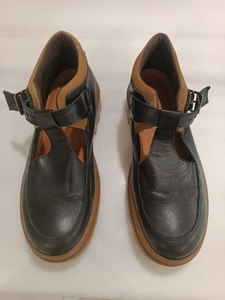 Zapatos Naguisa Talla 38 Negro y Marrón