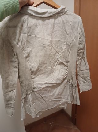 Camicia beige/grigio