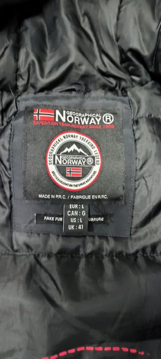 Abrigo Geographical Norway Negro
