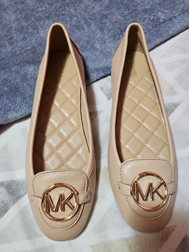 Bailarinas Michael Kors Beige Doradas