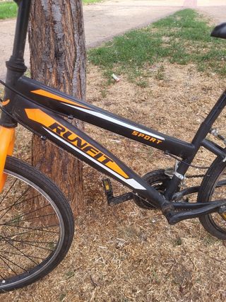 Bicicleta Runfit 24 Sport Negra/Naranja