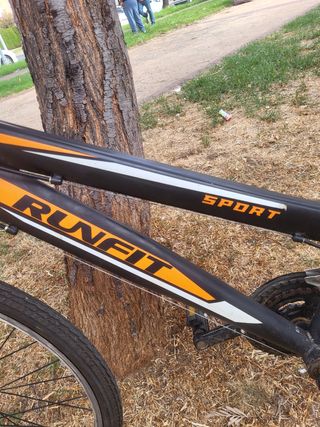 Bicicleta Runfit 24 Sport Negra/Naranja