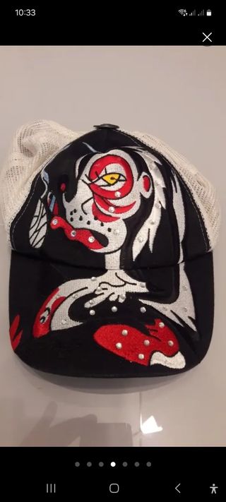 Gorra Ed Hardy Negra y Roja Nueva