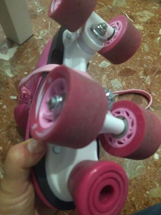 Patines de 4 ruedas rosas