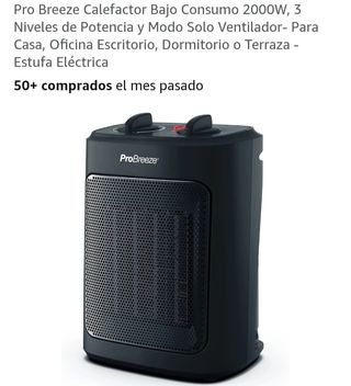 Calefactor Pro Breeze 2000W Bajo Consumo